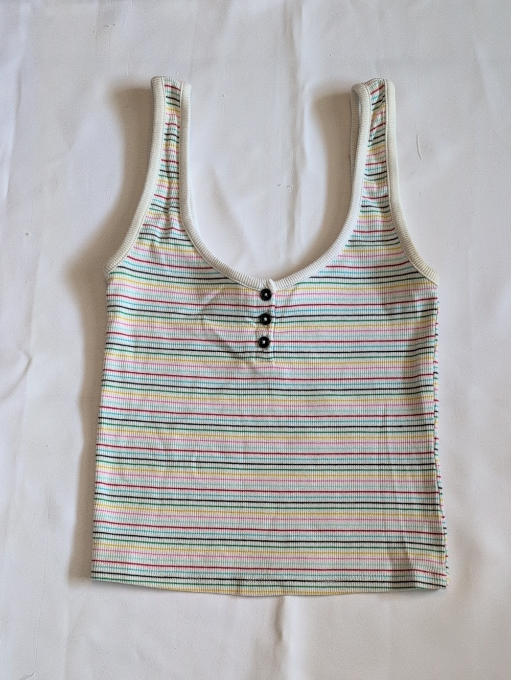 Forever 21 Colorful Stripe Crop Tank Top